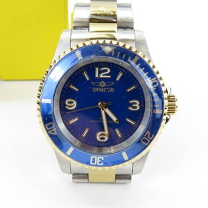 Invicta Pro Diver Mens Watch-45mm, Gold-Tone Blue Face