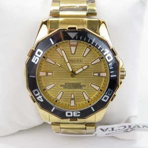 Invicta Diver Meridian Mens Watch-46mm, Gold-Tone