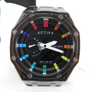 Invicta Activa Kaleido X Mens Digital Watch-44.2mm, Black Rainbow
