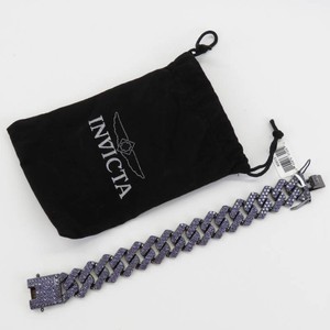 Cuban Ice Invicta Elements Mens XL Drip Chain Bracelet, Purple Rain