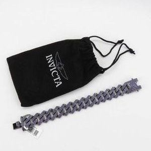Cuban Ice Invicta Elements Mens XL Drip Chain Bracelet, Purple Rain