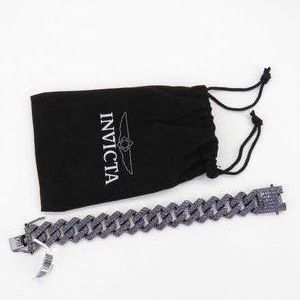Cuban Ice Invicta Elements Mens XL Drip Chain Bracelet, Purple Rain