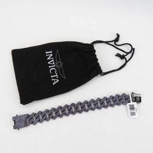 Cuban Ice Invicta Elements Mens XL Drip Chain Bracelet, Purple Rain