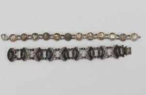 Grouping of 2 Vintage Sterling Silver Bracelets-22.275g