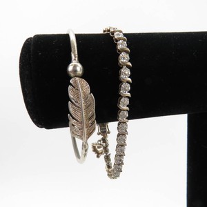 Grouping of 2 Vintage Womens Sterling 925 Bracelets-18.335g