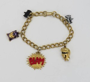 Vintage DC Comics Batman & Robin Childs Charm Bracelet wBatman Character Charms