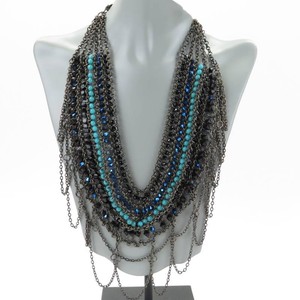 Womens Free People Fashion Runway Necklace wCarry Bag