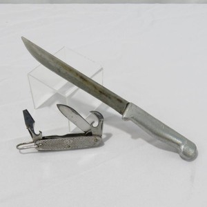 Aluminum WWII Knife & US Miltary 1961 Pocket Folding Knife