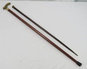 Grouping of 2 Vintage Mens Walking Canes