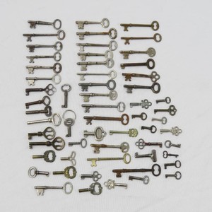 Large Grouping of Vintage Skeleton Keys and Others