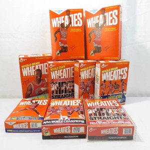 Grouping of Vintage Micheal Jordan Basketball WHEATIES Boxes-Two Sealed
