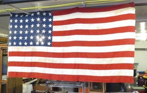Vintage United States 48 Star Embroidered Flag (Very Large)