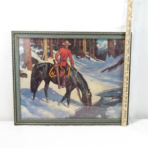Vintage Framed Arnold Friberg Springtime in the North Lithograph TNP Co