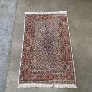 Vintage 50 x 30 Persian Moud Rug Handmade
