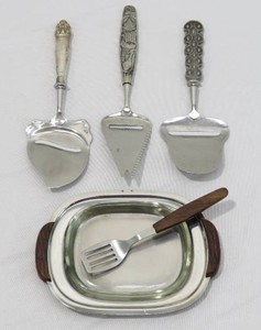 Vintage MCM NORGE Norwegian Denmark Serving Pieces Pie Servers