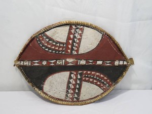 Vintage African Maasai Warrior Shield Wall Hanging Decoration