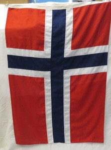 Vintage 51 x 34 Oslo Flaggfabrikk Flag of Norway Polyester