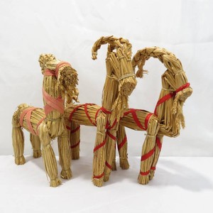Grouping of 3 Traditional Scandinavian Straw Yule Goat Julbock Swedish