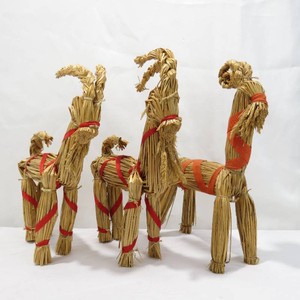 Grouping of 3 Traditional Scandinavian Straw Yule Goat Julbock Swedish