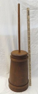 Vintage Wooden Plunger-Style Butter Churn wDasher