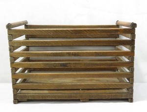 Vintage Cummer Mfg. Co. Advertising Humpty Dumpty Wooden Slat Egg CrateCarrier