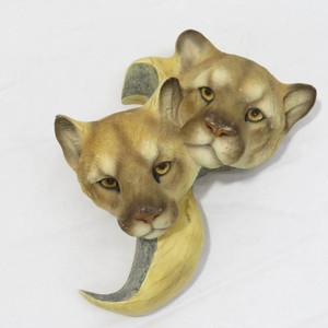 Mill Creek Studios 2002 Signed Mountain Lion Sculpture Wall Hanging
