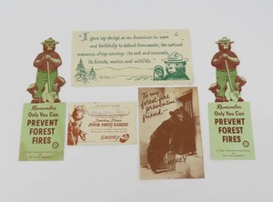 Vintage Smokey the Bear Advertising Ephemera Cards