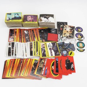 Grouping of Vintage Batman Movie Trading Cards, Marbles & Pogs