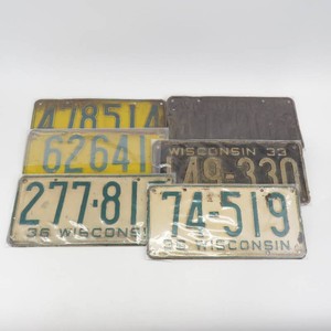 Grouping of Vintage 1930s License Plates
