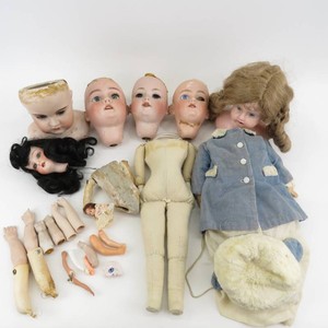 Antique Doll Accessories-Bisque Heads, Bodies, Parts