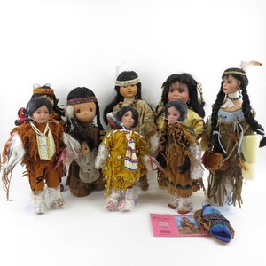 Grouping of Native American Dolls-Precious Moments, Paradise Galleries, More