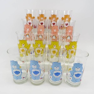 Grouping of 16 Vintage Care Bear Collector Character Glasses wCarry Tray