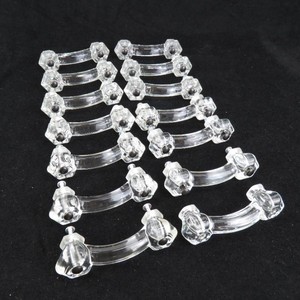 Grouping of 14 Beautiful Clear Glass Drawer PullsHandles Hardware