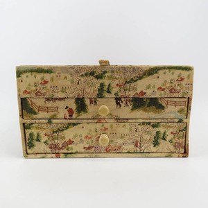 Vintage 1950s Chipboard Sewing Box with Drawers