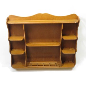 Vintage MCM Authentic Furniture Products Japan Wood Wall-Hanging Display Shelf
