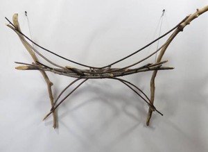 Handcrafted Rustic Folk-Art Twig Structure Wall Hanging for Light Blankets