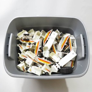 Over 100 Vintage TONKA Toy Plastic & Metal Trailers-Three Varieties & Other Parts
