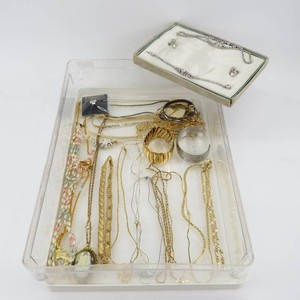 Grouping of Womens Gold-Tone, Rhinestone, Costume Jewelry Pieces-Necklaces, Bracelets & More