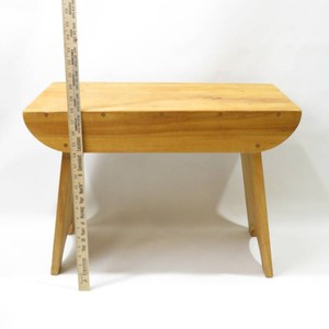 Vintage MCM Hand-Crafted Hans Nielsen Wooden Bench Stamped