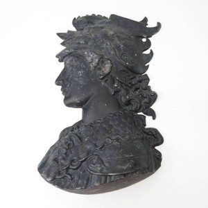 Vintage Cast Metal Wall Relief Sculpture Depicting Greek Perseus