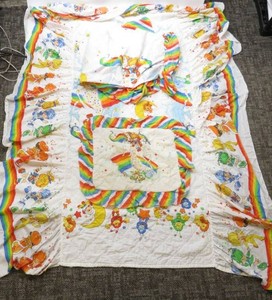Vintage 1980s Rainbow Brite Original Bedding Pieces Canopy & More