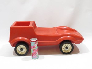 Rare Vintage Plastic Red Childrens Ride On Toy Car 23 Long 1970s