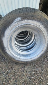 Set of 4 Trailer House Axle Tires and Rims