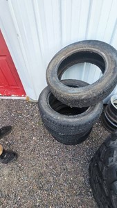 Set of 4 P19555R15 Tires, 12 Tread