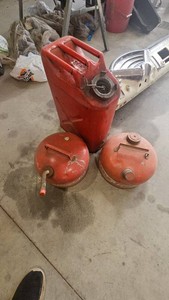 Lot of 3 Metal Gas Cans
