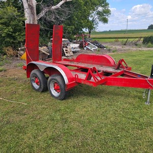 Skidloader Trailer, 10 Long, Tandem Axle with Swing Ramps