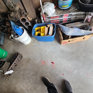 Lot of GM Engine Parts, Heads, Short Block