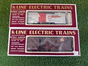 K-Line O Gauge PRR Classic Stock Car & Santa Fe Railway Express Classic Boxcar