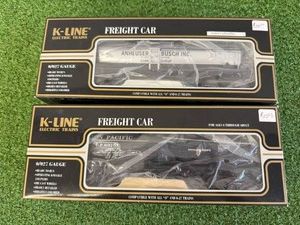 K-Line O Gauge Union Pacific Classic Tank Car & Anheuser Busch Classic Tank Car