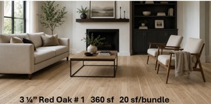 360 SF Unfinished Wood (3 1/4" ) Red Oak #1